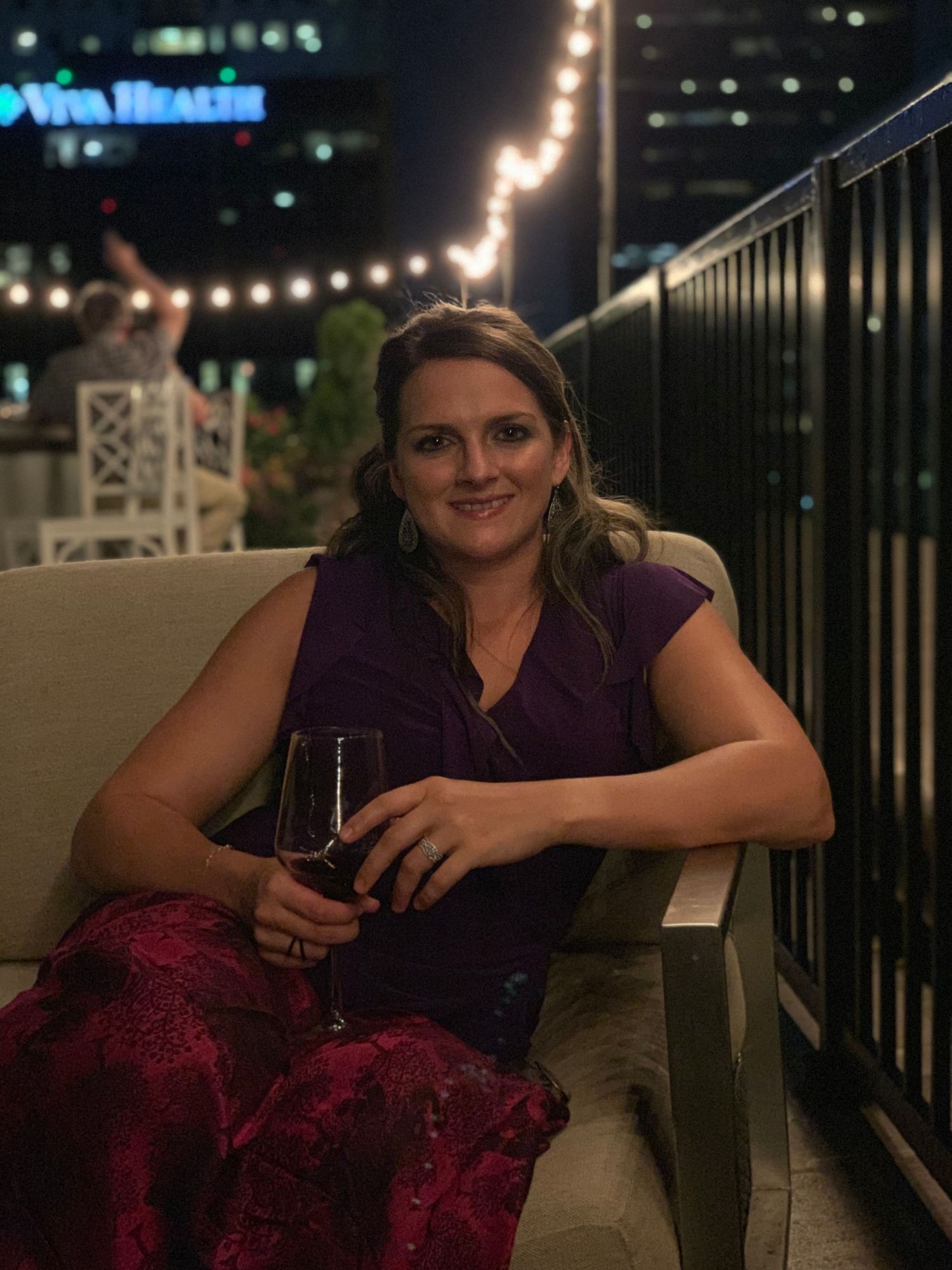 Portrait of a woman at a bar in Birmingham, AL.