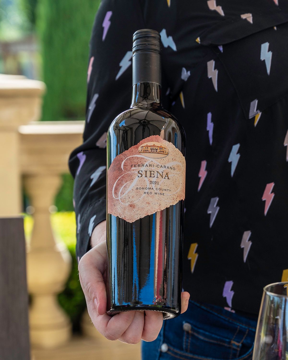 Wine at Ferrari-Carano winery in California. By California Food Photographer.
