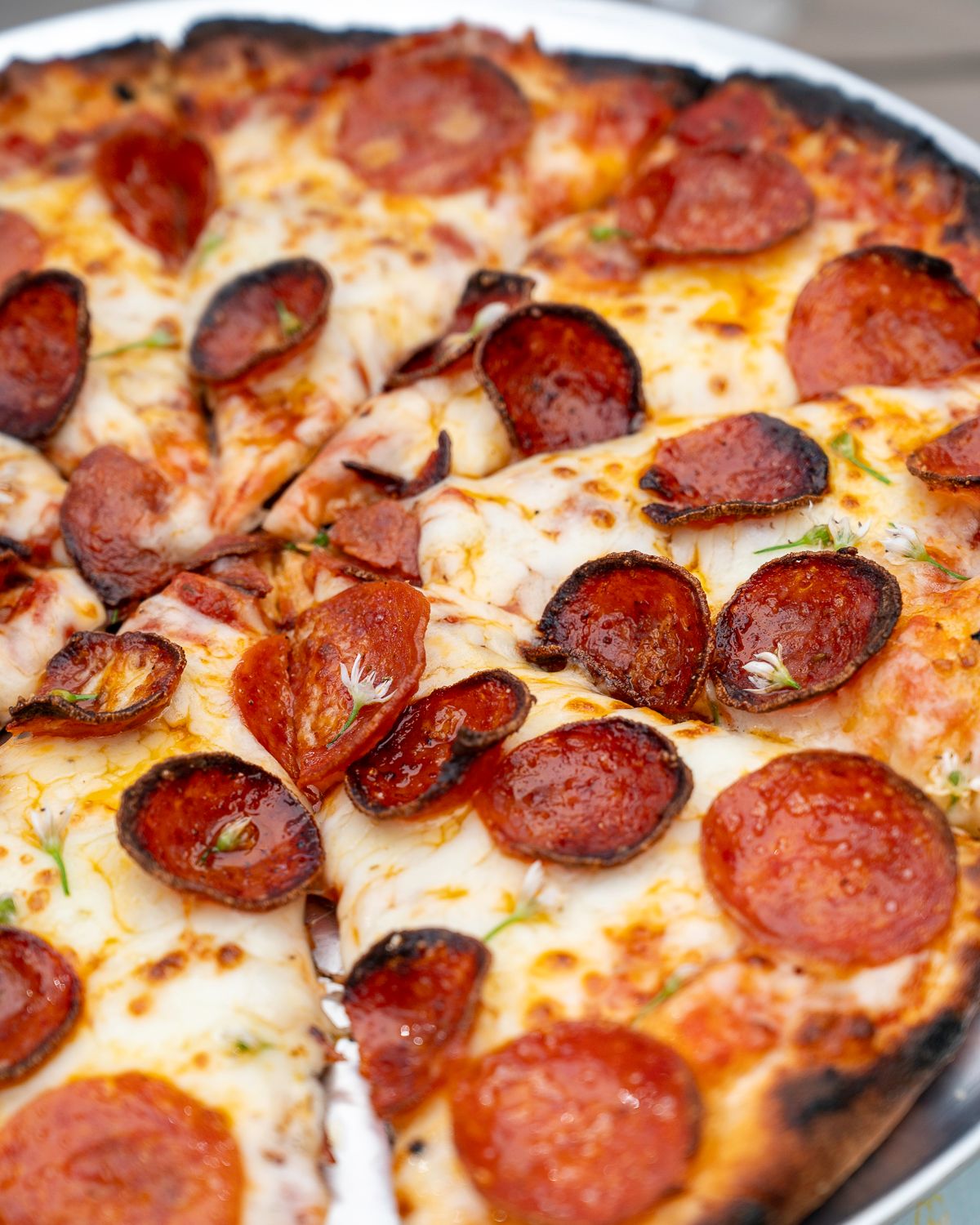 Pizza at Ferrari-Carano winery in California. By California Food Photographer.