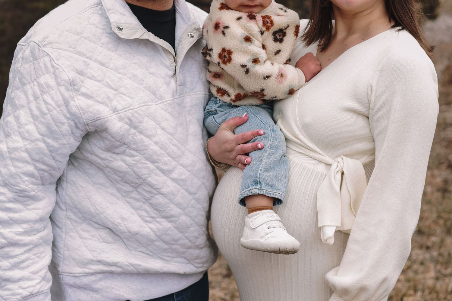 maternity mom and dad and kid