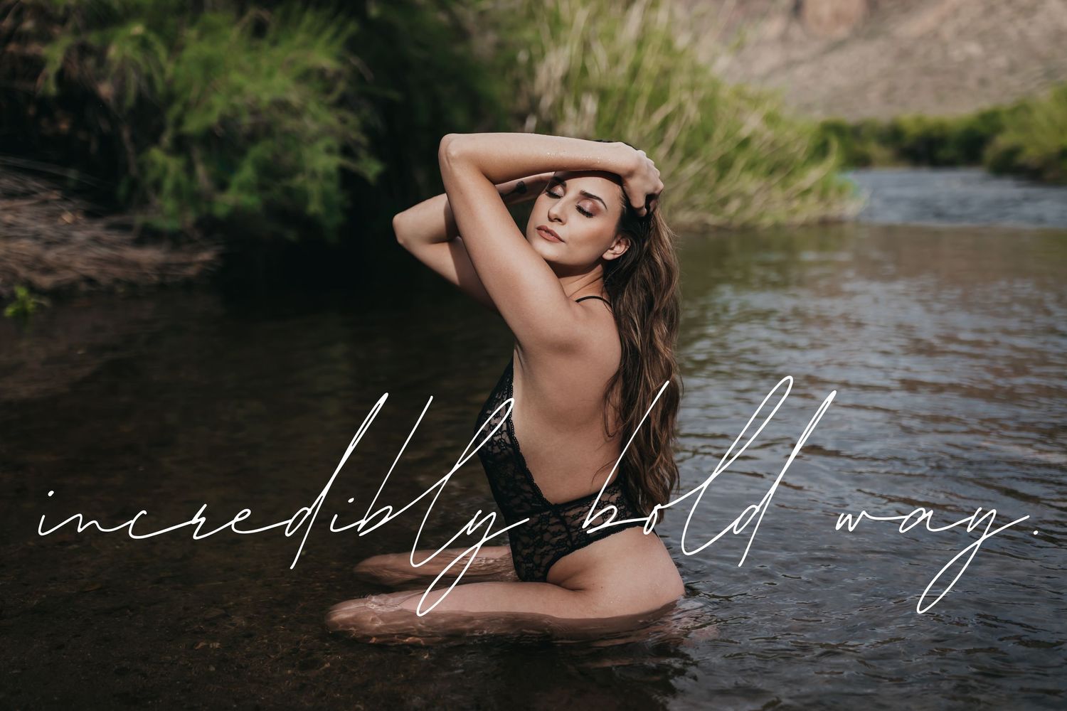 Body inclusive, empowering celebratory boudoir photography Salt River Arizona luxury wet Phoenix Glendale Mesa Gilbert Peoria Chandler AZ