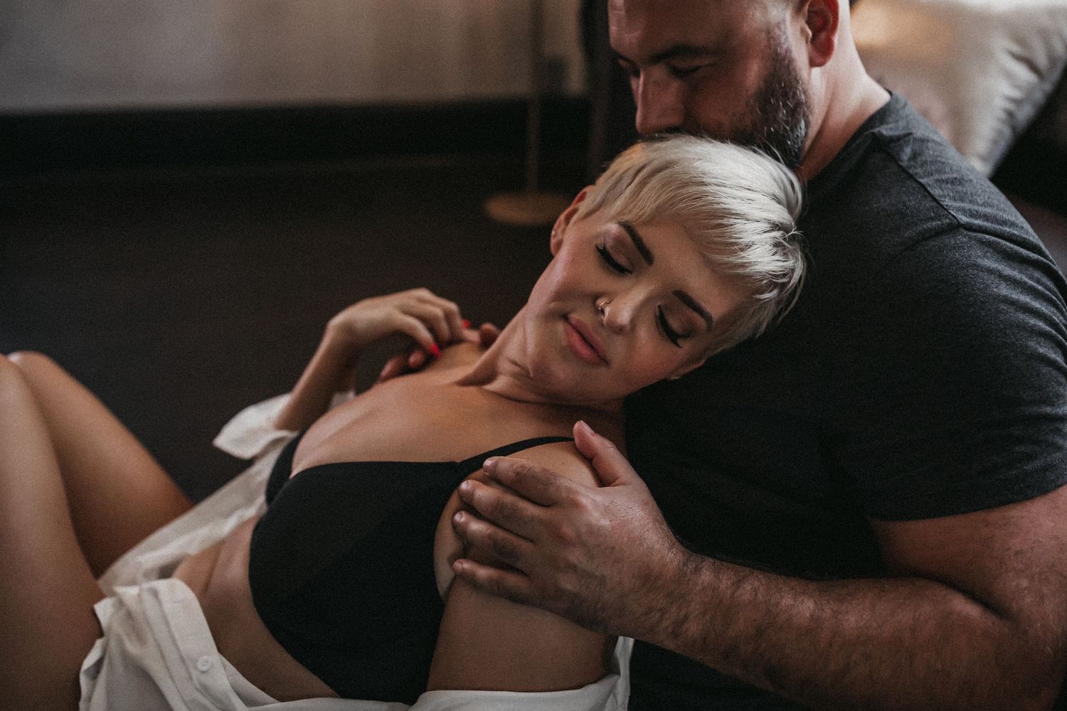 Couples Boudoir Photography in Mesa, AZ connection real comfortable Intimate couples photography Romantic photoshoot for couples Gilbert