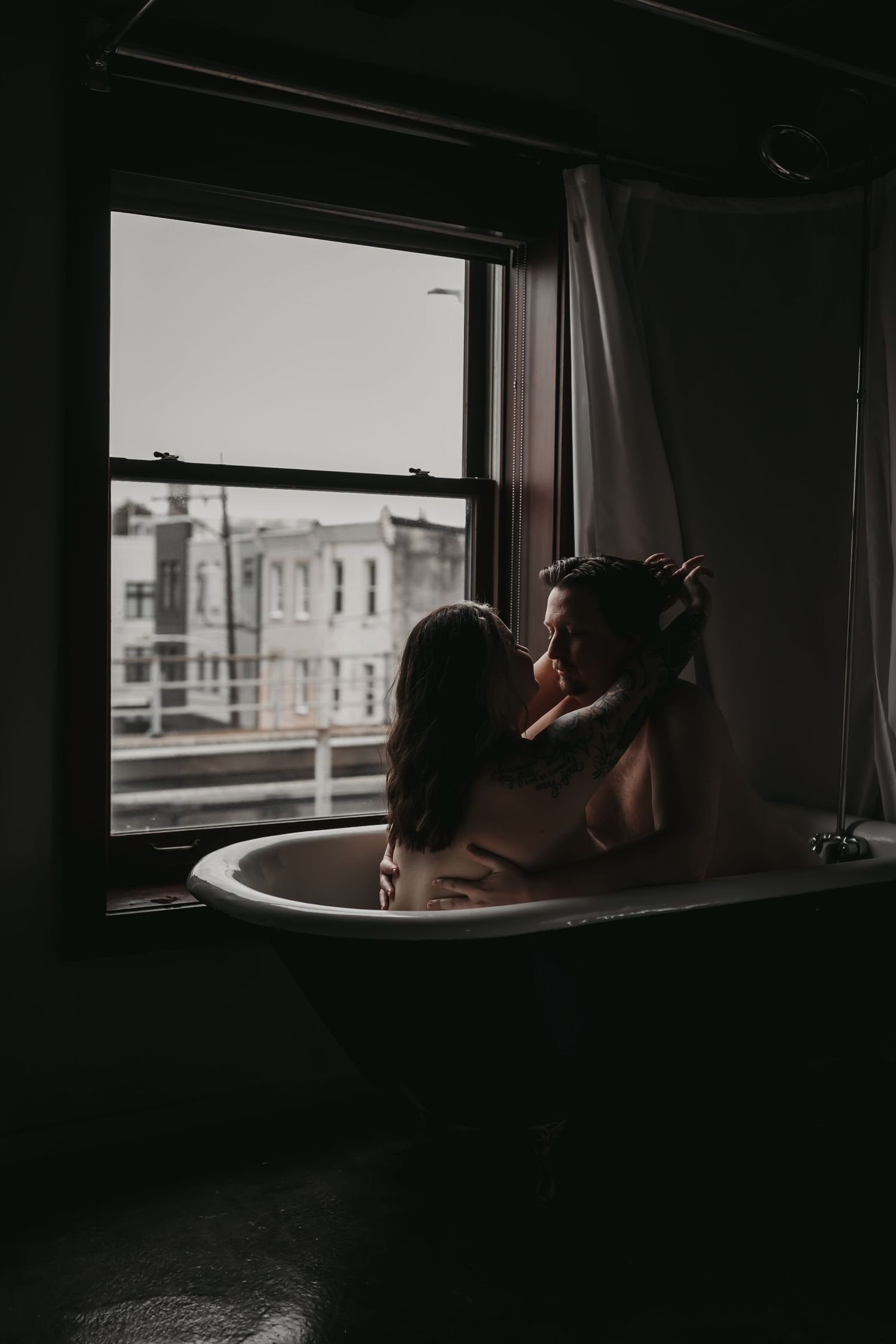 Couples boudoir photography Mesa AZ Intimate Romantic photoshoot for couples raw real unfiltered Couples connection session Body-positive AZ