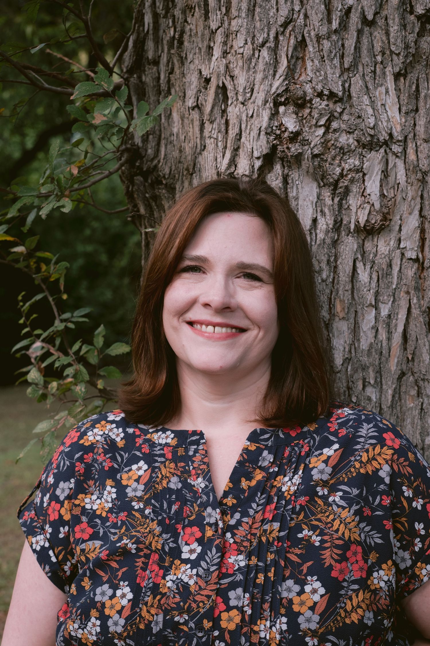 Portrait of a woman in a park in Fort Worth, TX