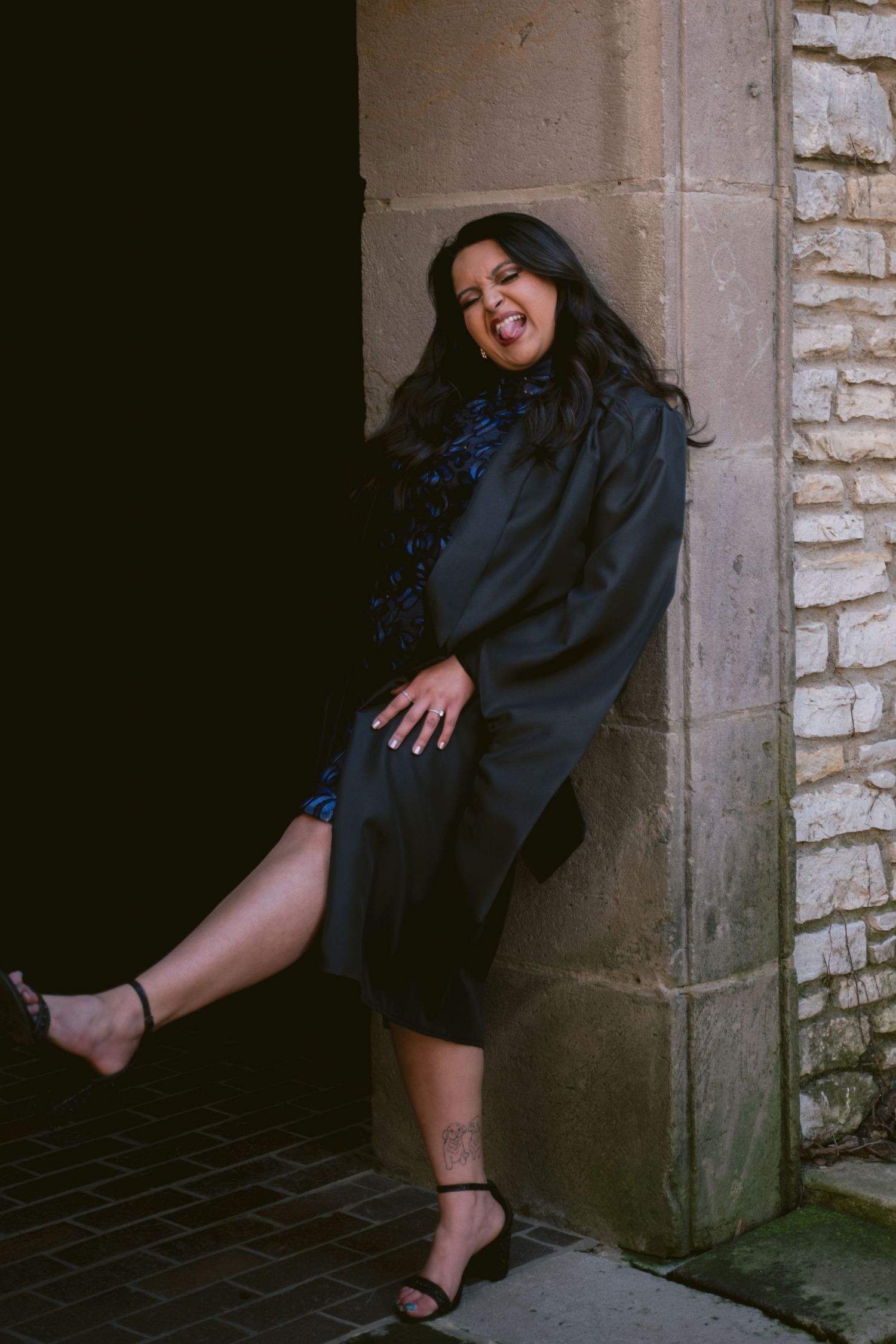 A graduate at the Mandalay Canal Walk in Las Colinas, TX