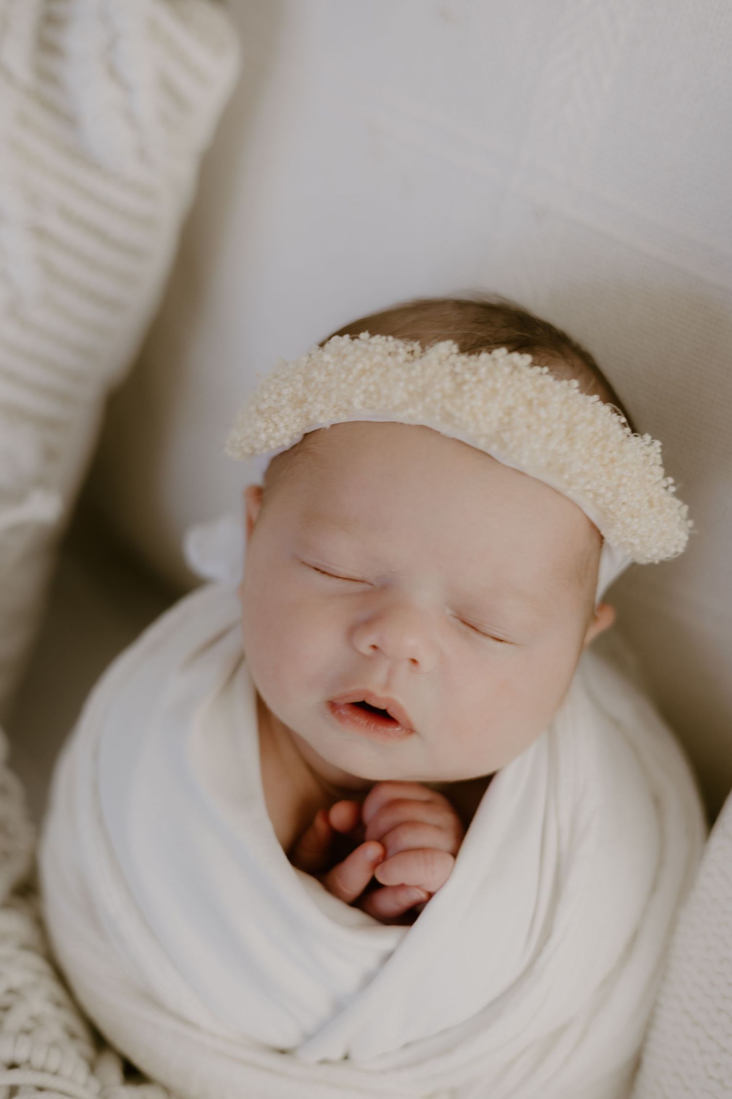 Plattsmouth NE newborn portraits in cozy studio