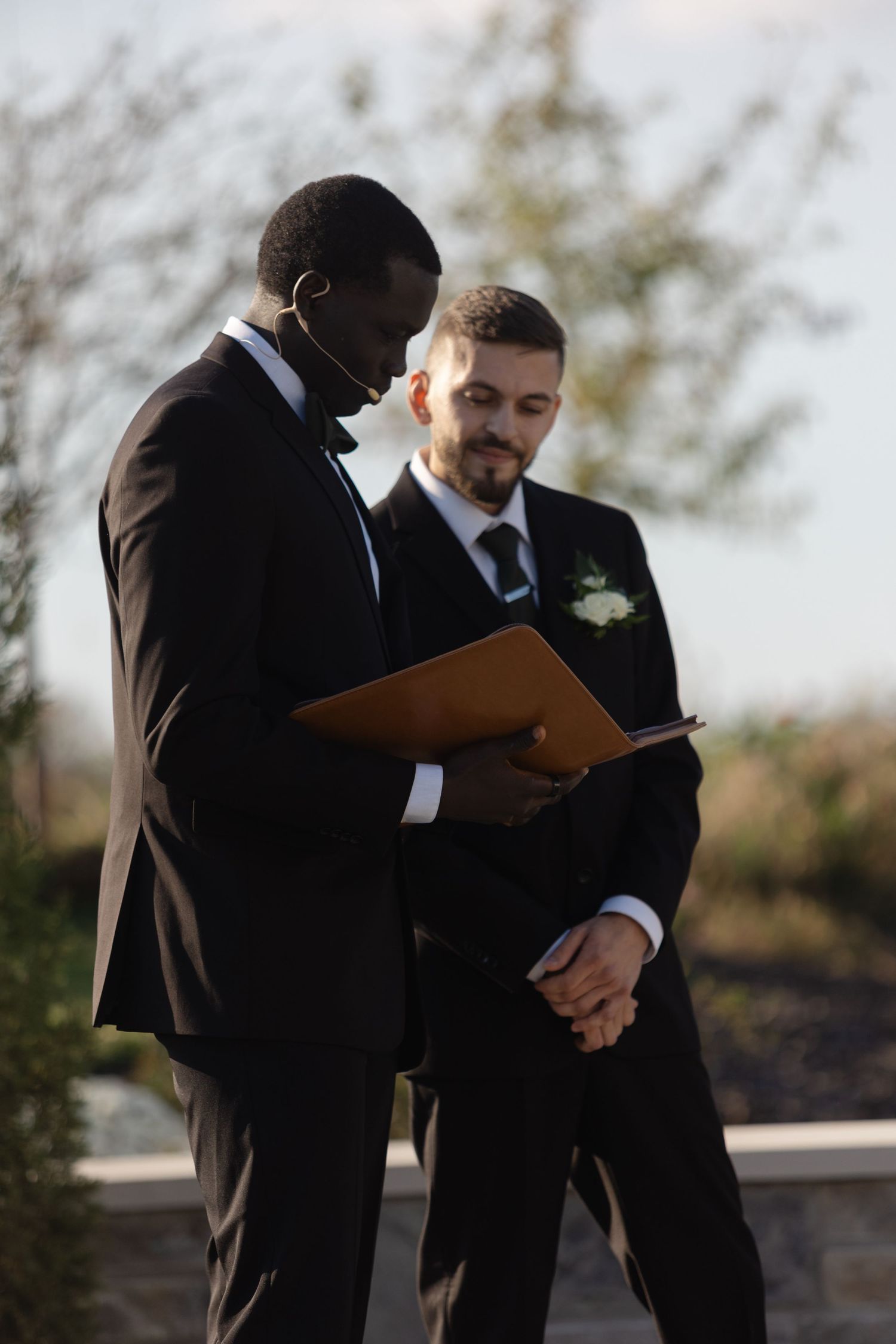 Ceremony photography at The Acreage in Palmyra Nebraska for a fall wedding.