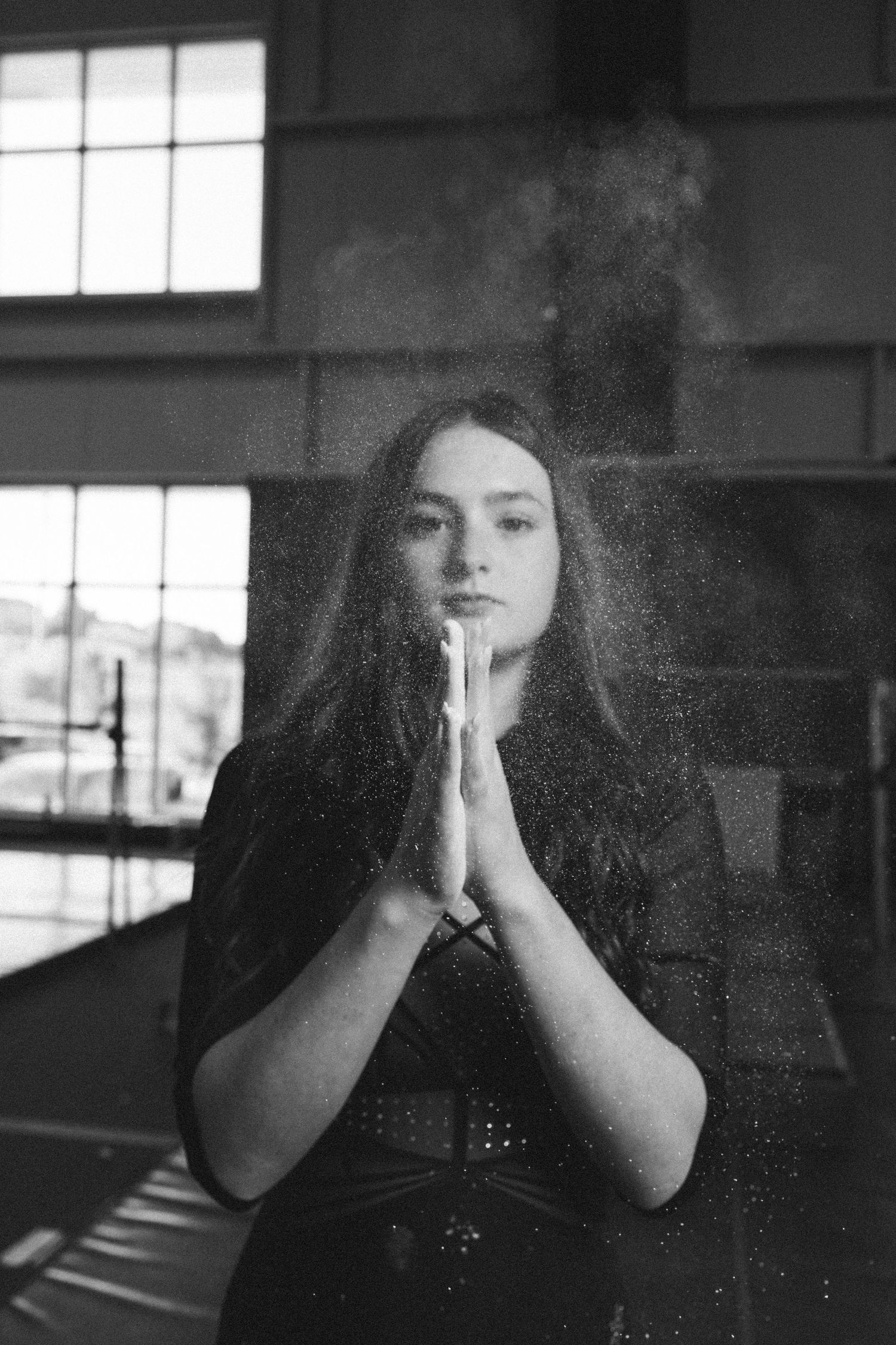 Papillion Nebraska high school senior, gymnastics portrait in Metro Stars Gym in Papillion Nebraska.