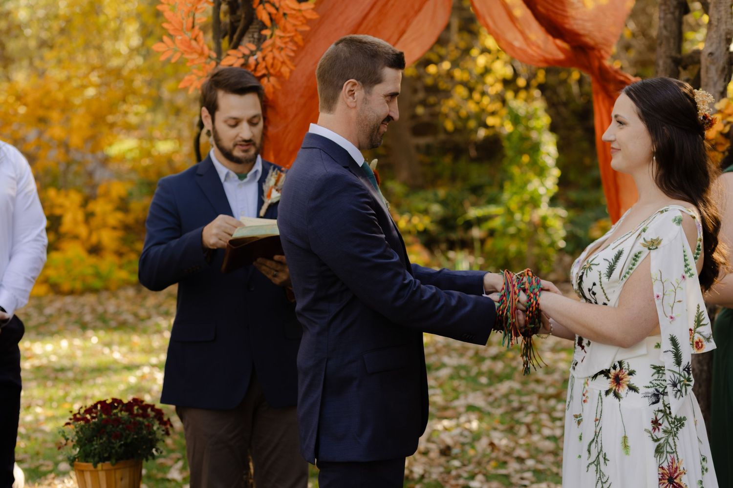 handfasting ceremony Lilac Hill Nebraska wedding intimate ceremony Omaha Nebraska wedding photographer