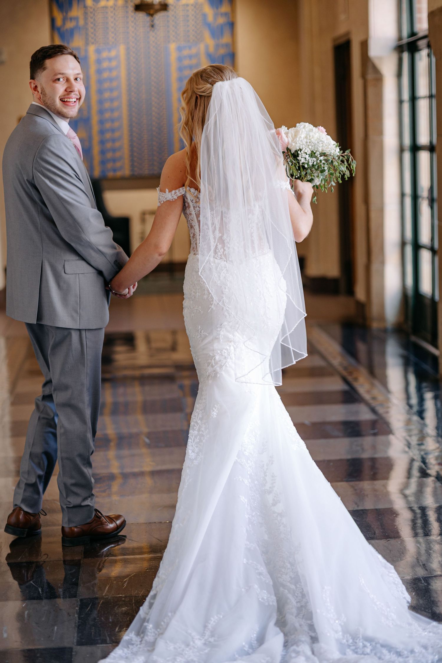 Bride and groom at a local Lincoln nebraska wedding venue.