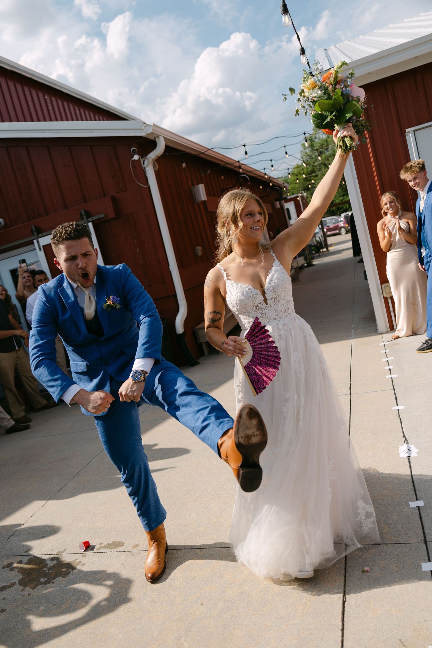 Rustic Nebraska barn wedding reception at Sparks Barn Louisville NE