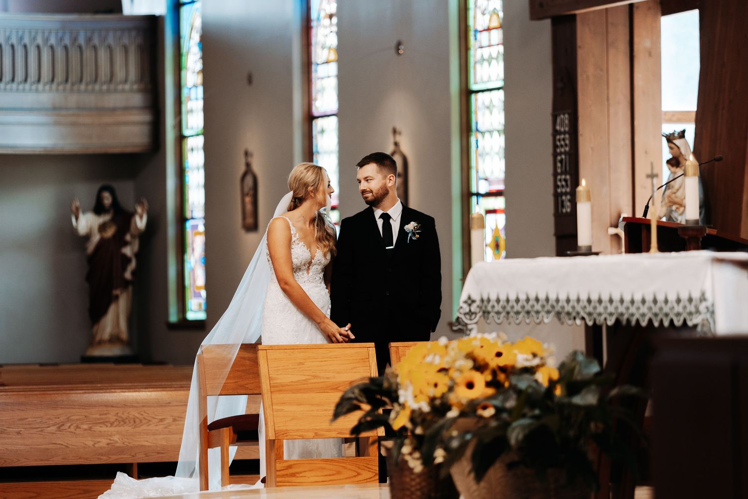 traditional church wedding ceremonies including Catholic traditions—across Nebraska, Iowa, and Kansas.