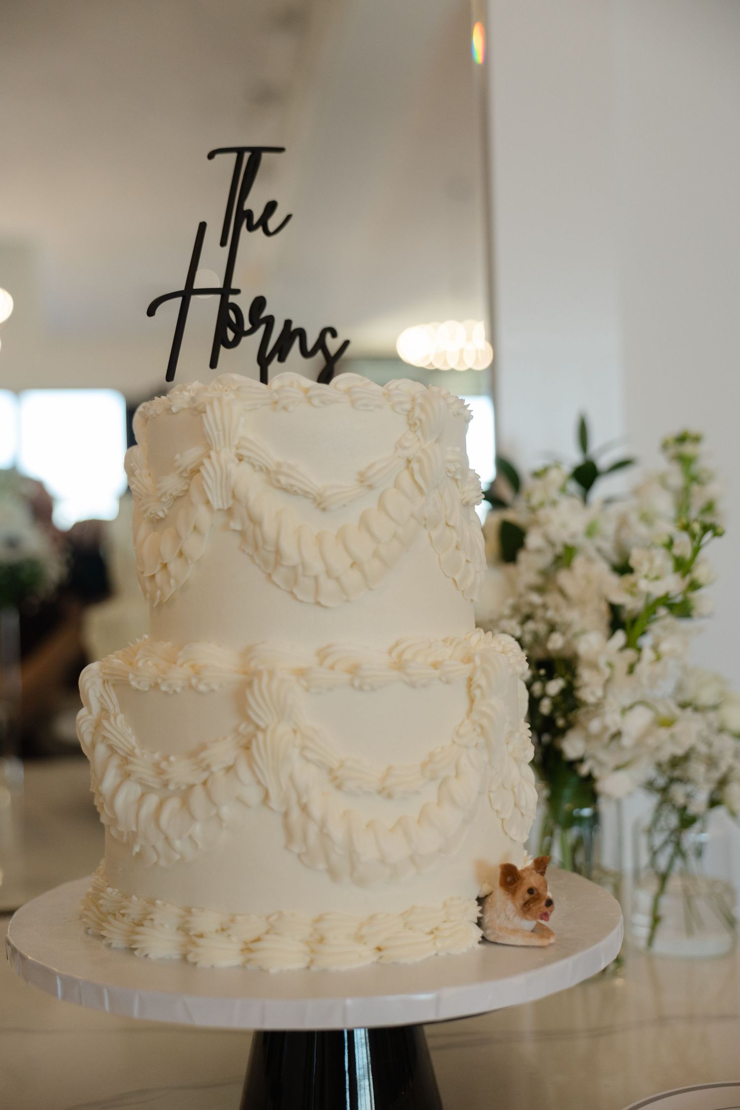 Wedding cake  at The Acreage in Palmyra Nebraska for a fall wedding.