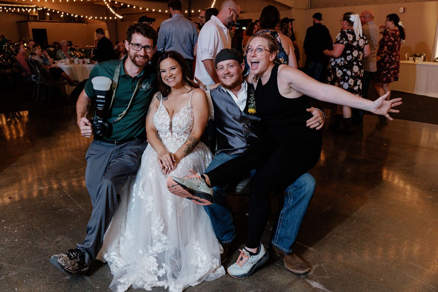 Kinsey  Nixon- Bay and Matthew Bay at a Nebraska Day Wedding Event