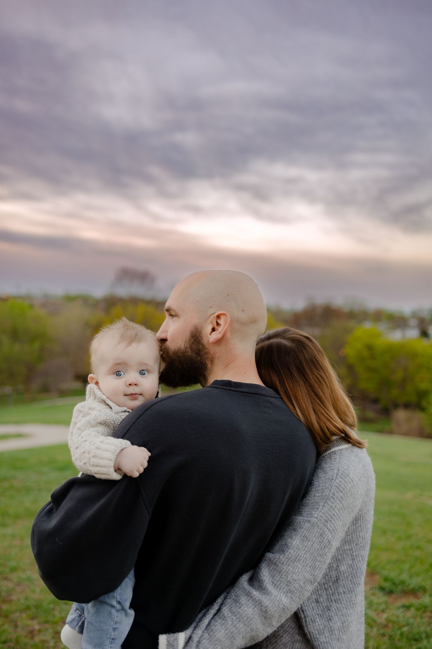 Omaha Nebraska family session at Oppd arboretum during sunrise