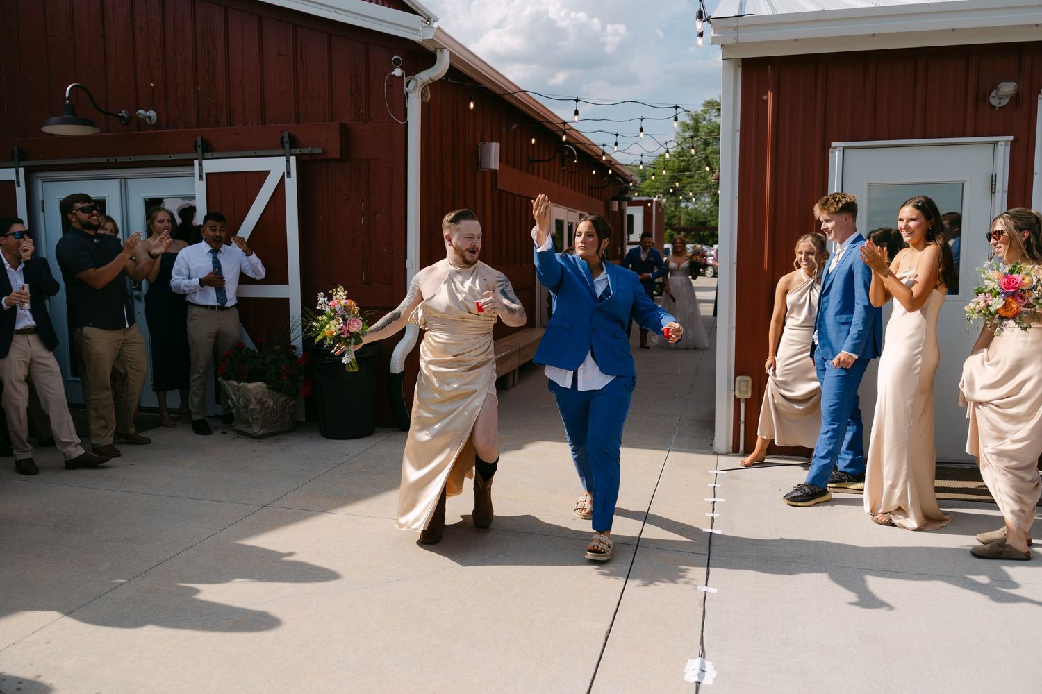 Rustic Nebraska barn wedding reception at Sparks Barn Louisville NE