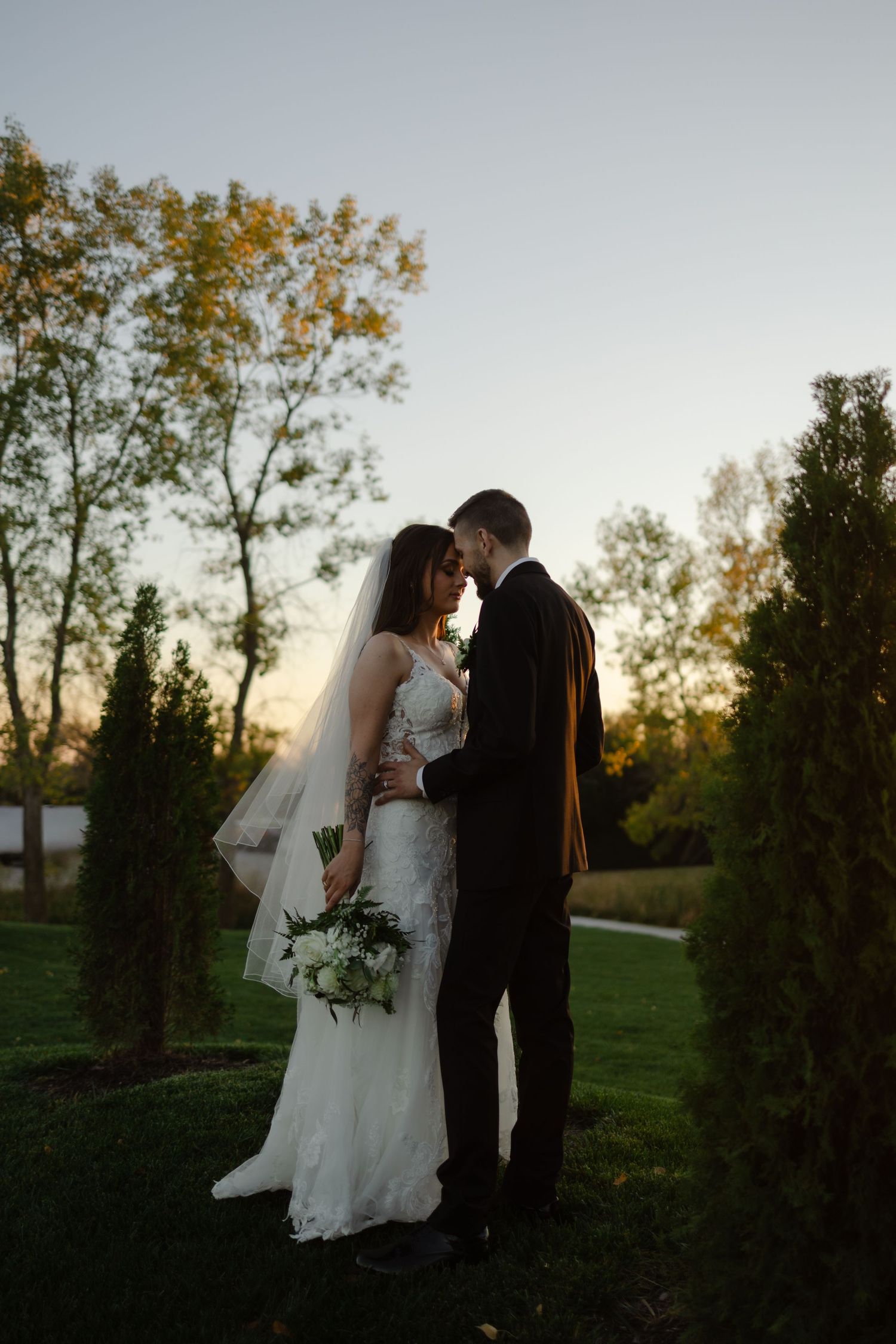 Couple Portrait shot at The Acreage in Palmyra Nebraska for a fall wedding.