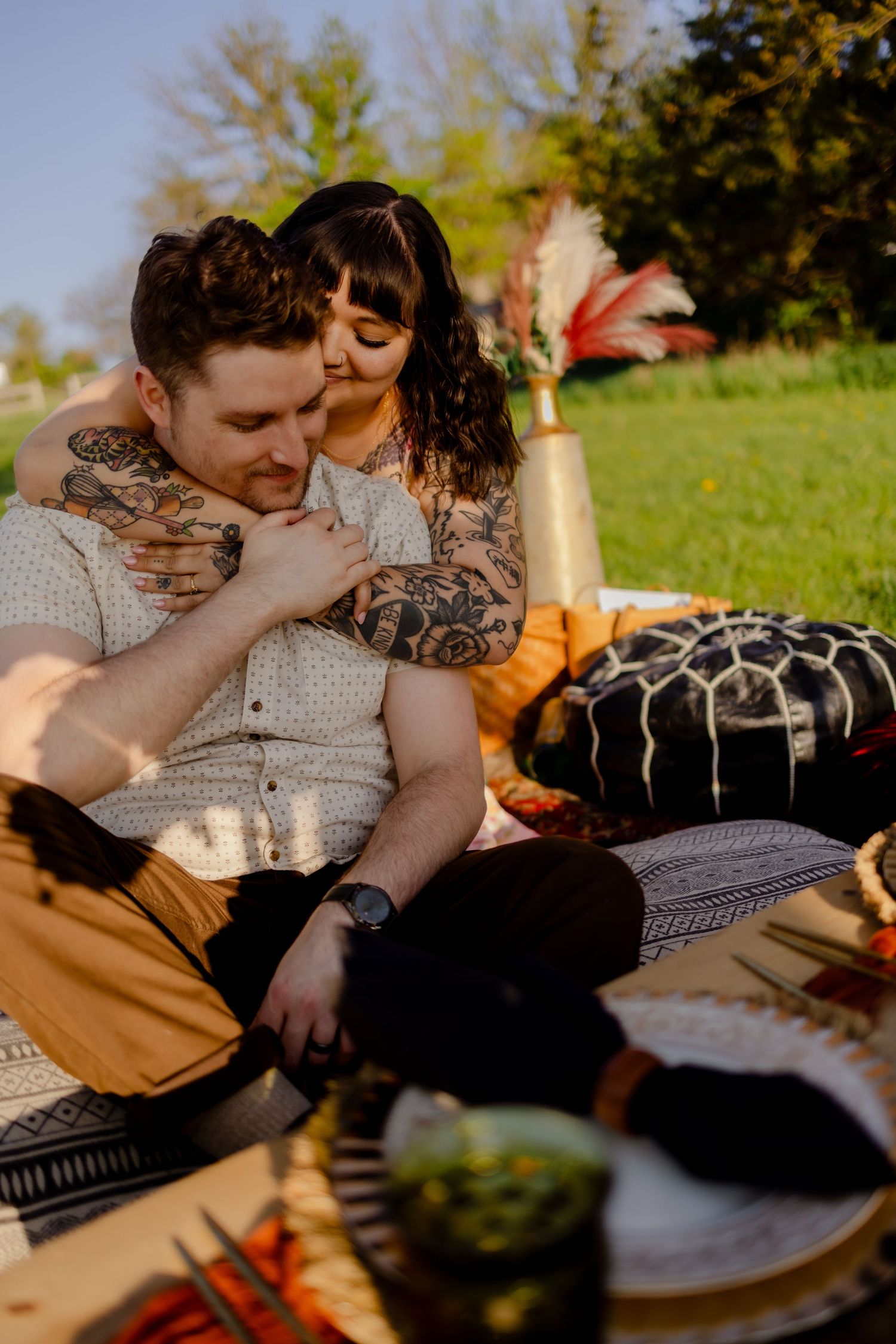 Park Picnic session couple photography Omaha Nebraska