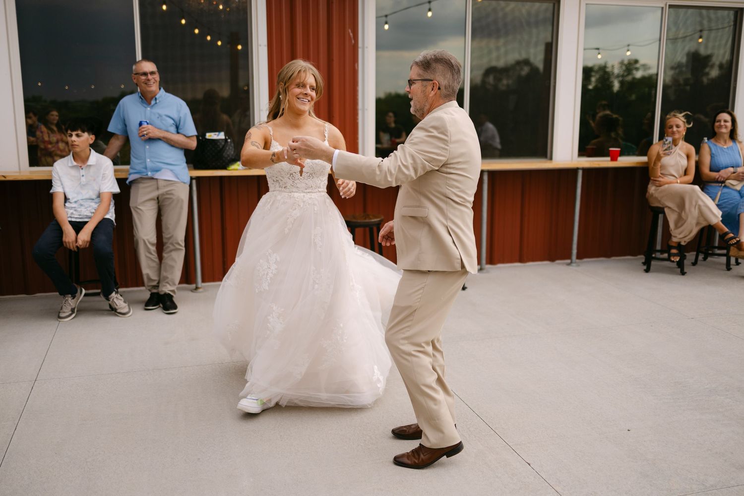 Rustic Nebraska barn wedding reception at Sparks Barn Louisville NE