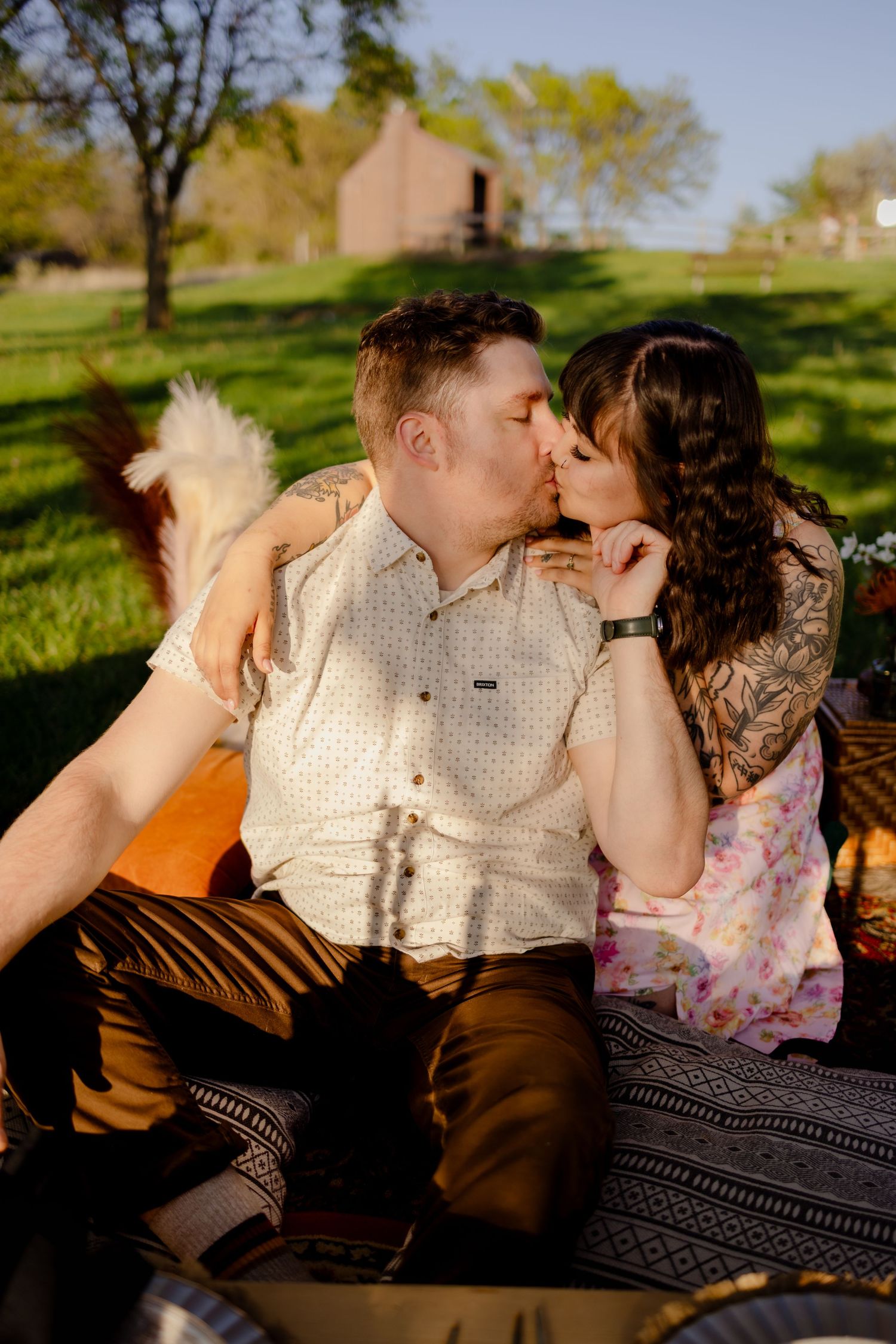 Park Picnic session couple photography Omaha Nebraska