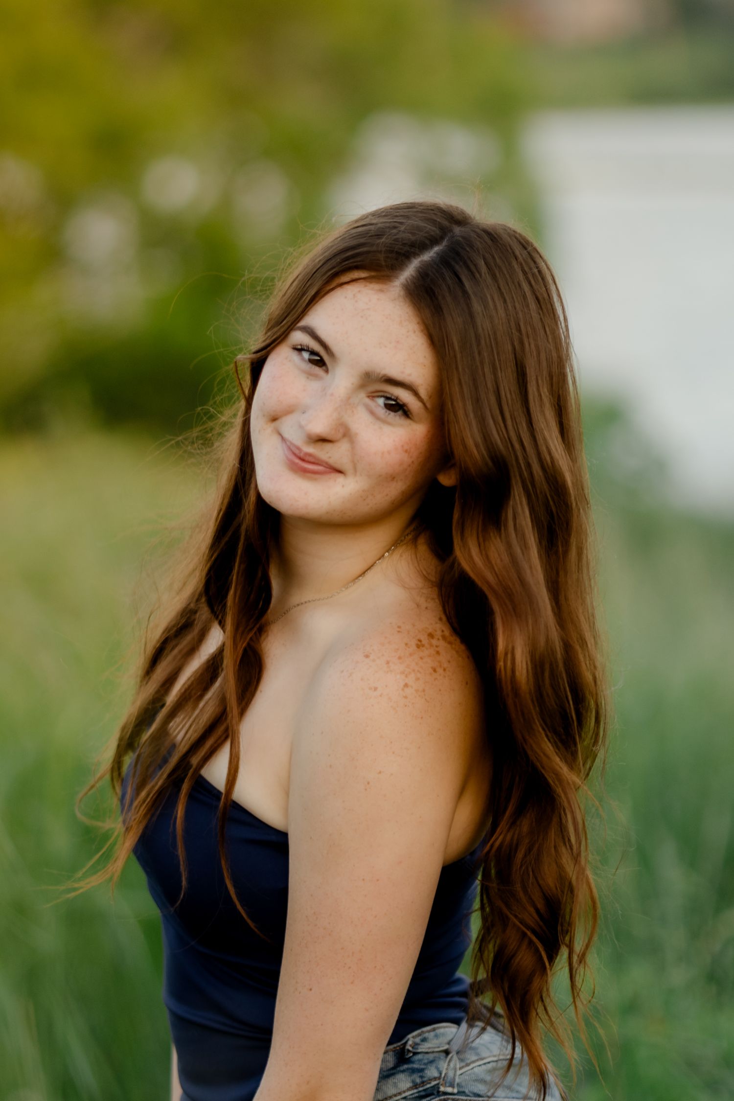 Papillion Nebraska high school senior, park portraits at golden hour.