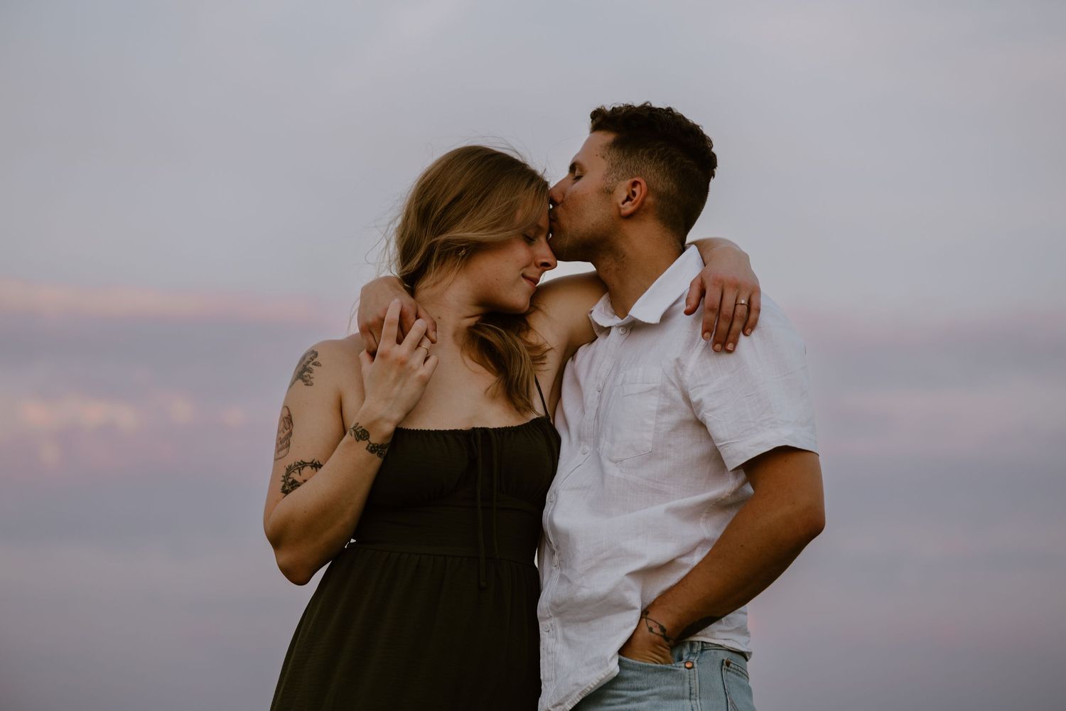 Macy & Justin | Papillion Nebraska Engagement Photos at Ika San & Prairie Queen Recreation Area