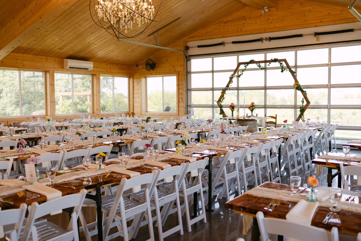 Rustic Nebraska barn wedding reception at Sparks Barn Louisville NE