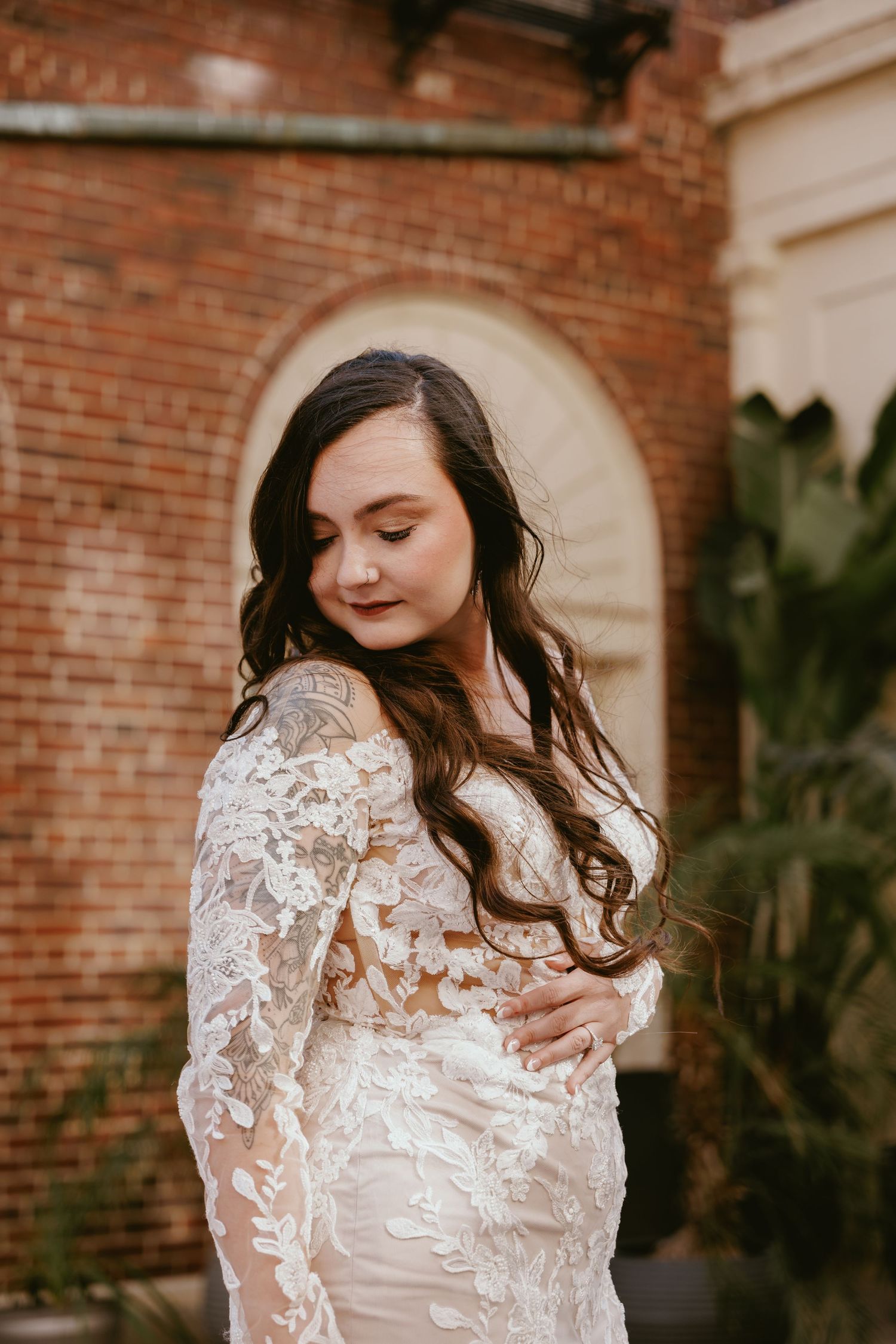 Bridal Portrait of the bride in Omaha Nebraska for a fall wedding.
