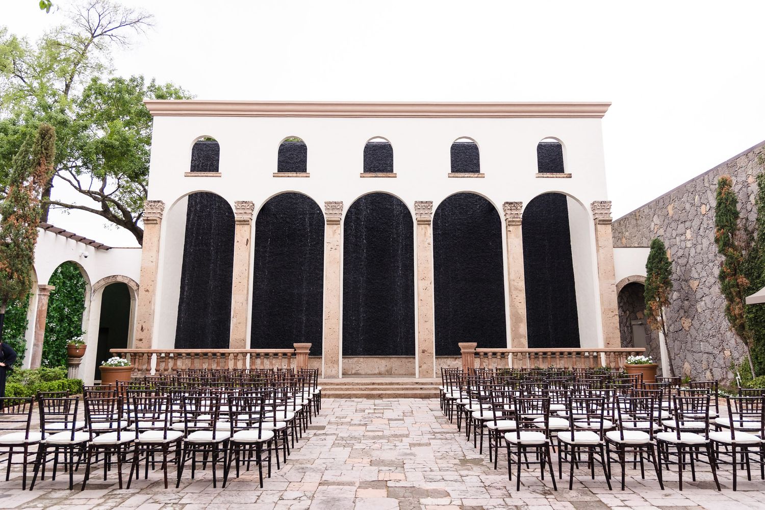 Wedding ceremony at the Waterwall, The Bell Tower on 34th Houston