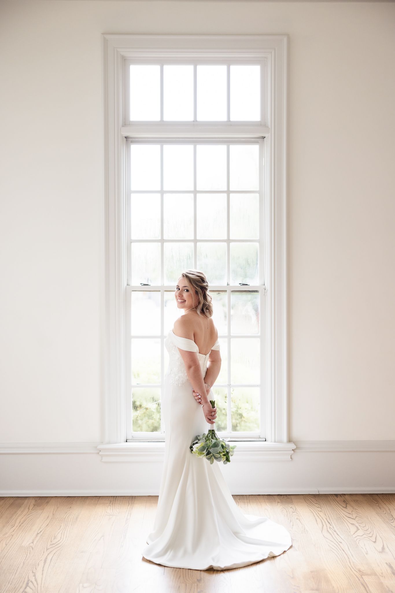 Bride in elegant lace wedding dress Houston