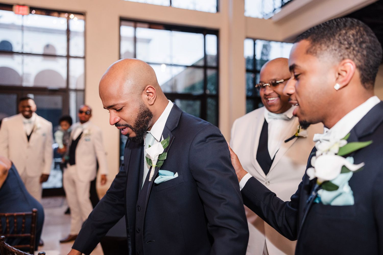 Wedding ceremony at the Waterwall, The Bell Tower on 34th Houston