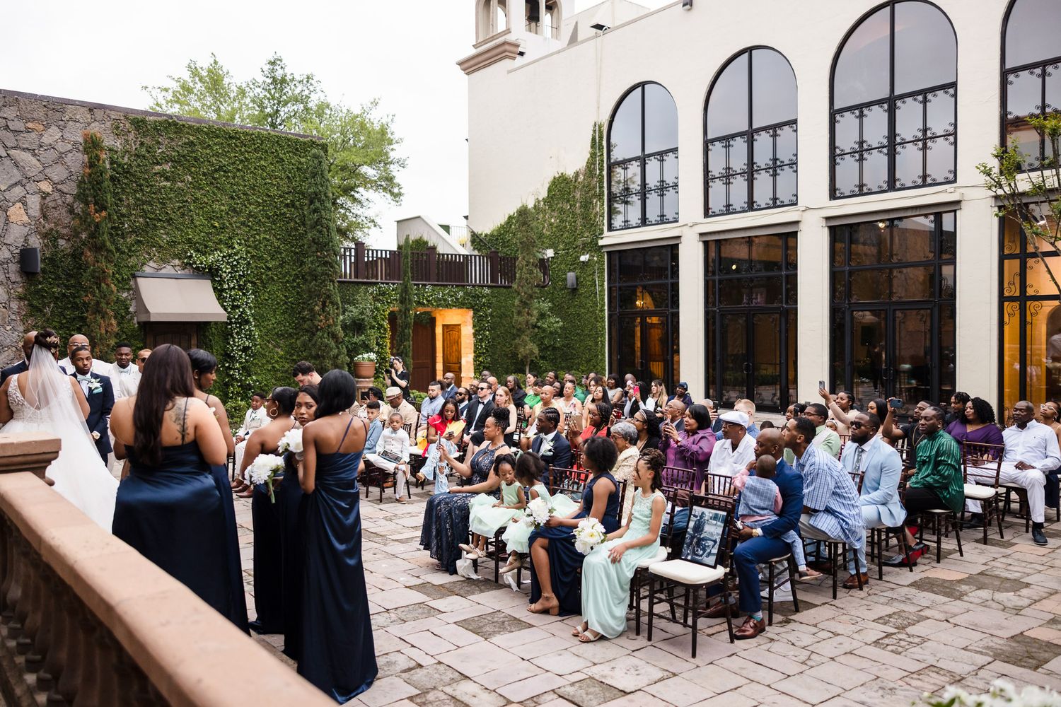 Wedding ceremony at the Waterwall, The Bell Tower on 34th Houston