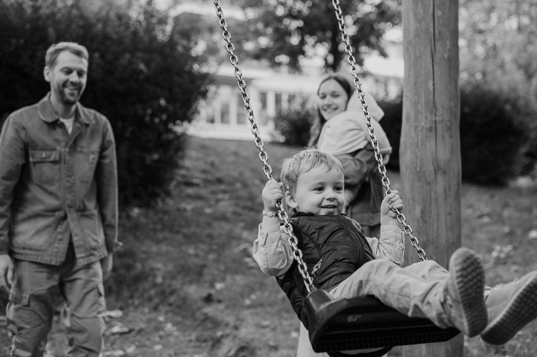 Familienportrait während einer Familien Fotoreportage