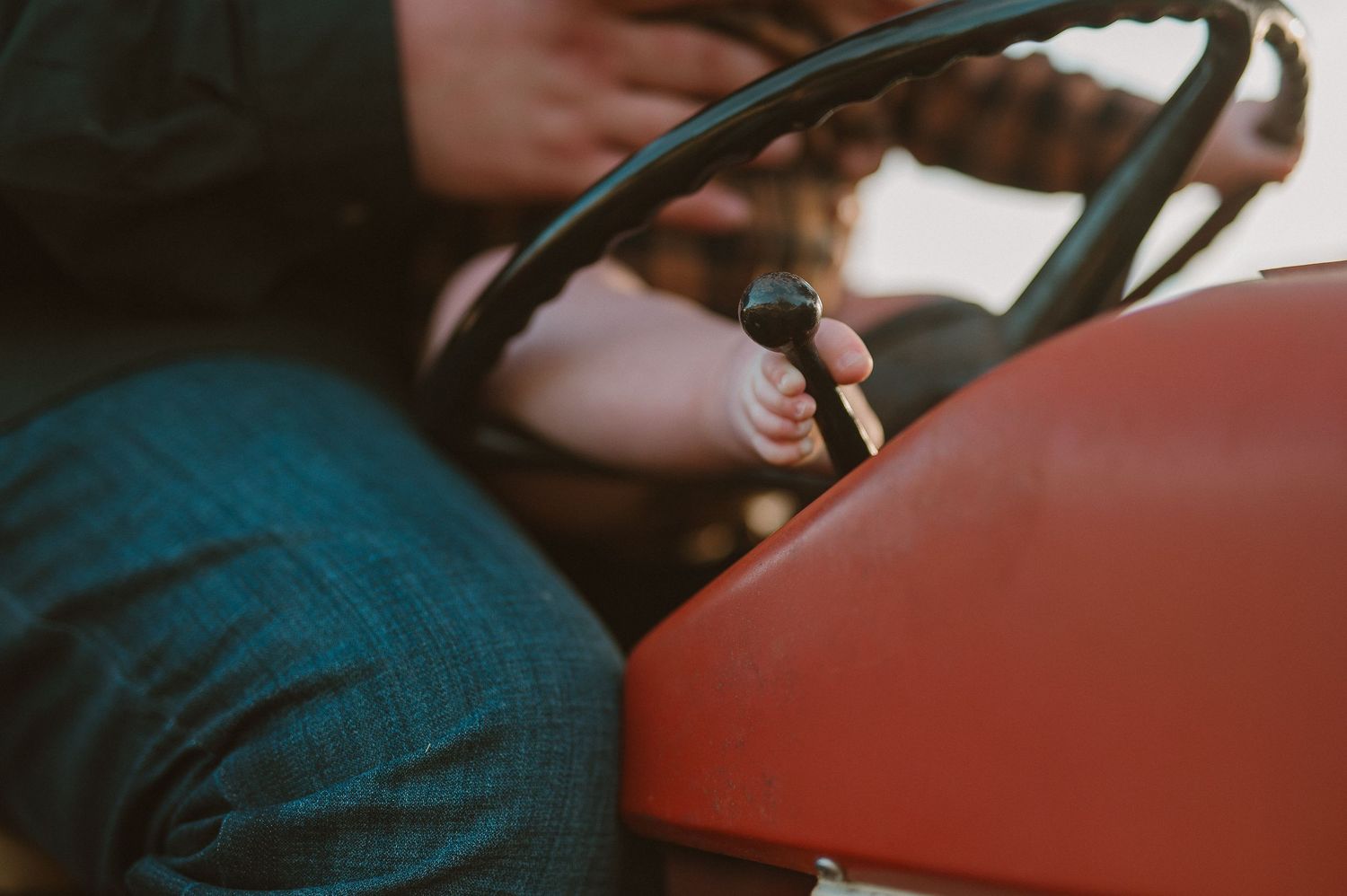 Close-up of baby toes during a lifestyle family session