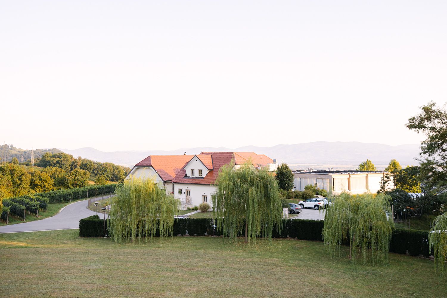 Posestvo Tri lučke Krško razgled na vinograde