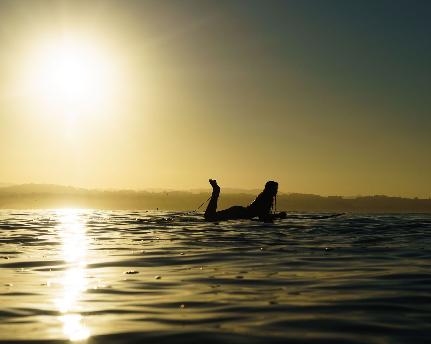 female surfer in Santa Cruz