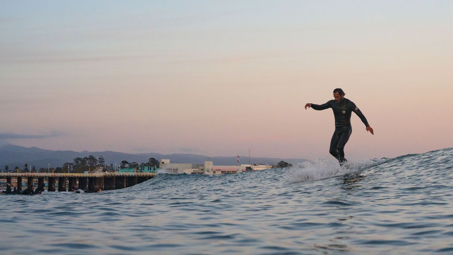Surfer at Cowell Beach Santa Cruz