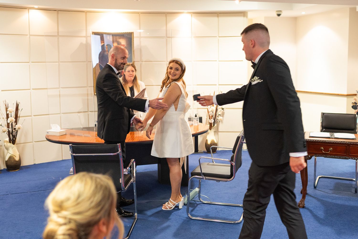 Dublin Wedding ceremony taking place in the registry office.