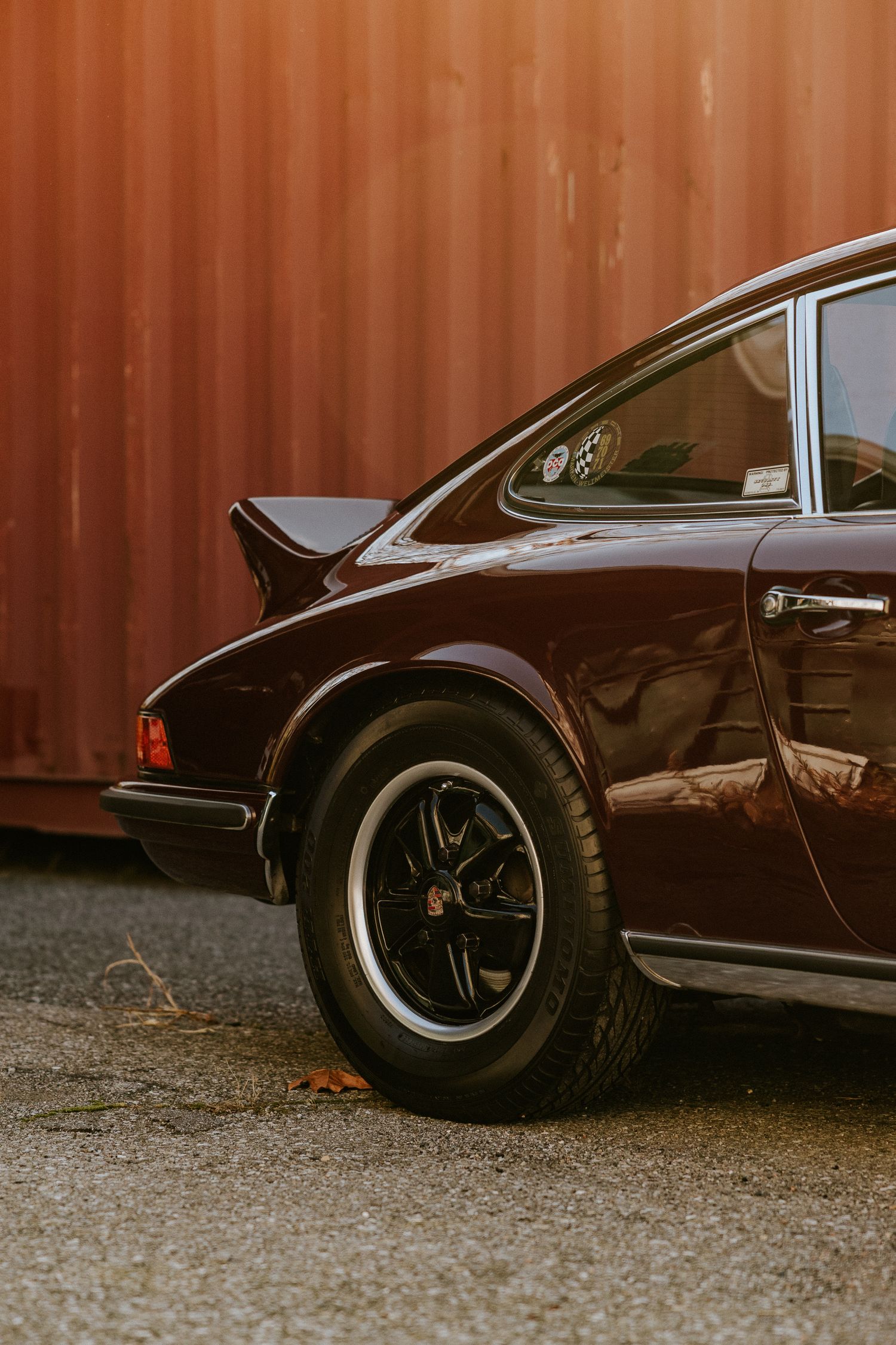 Detailed shot of a classic porsche 911, shot by Dylan Spangler