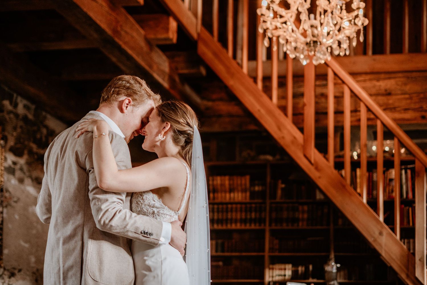 Bride and groom during a wedding in Bolzano, Italy