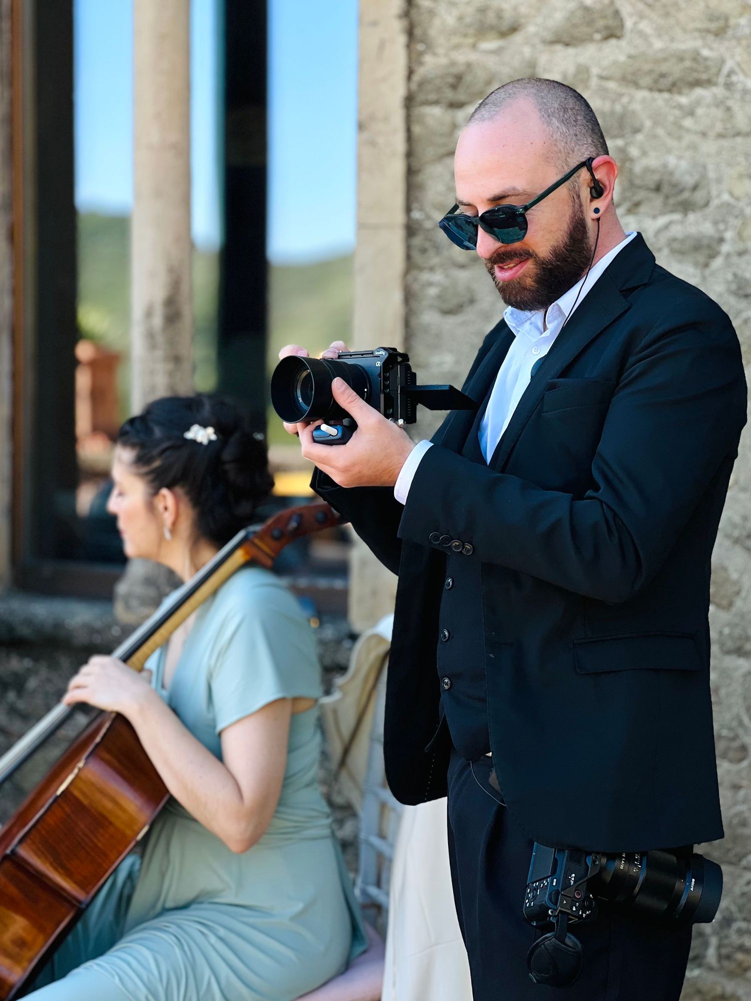 Wedding videographer in Puglia filming a destination wedding with a cinematic documentary approach in southern Italy.