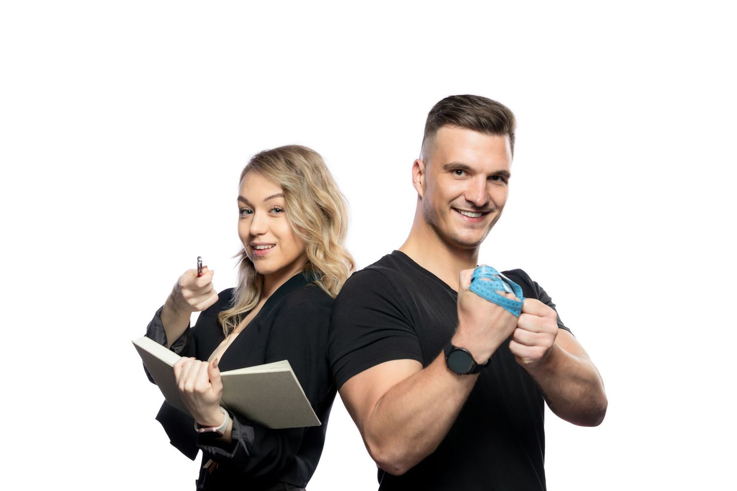 A series of professional headshots showing people in business attire against a dark background.