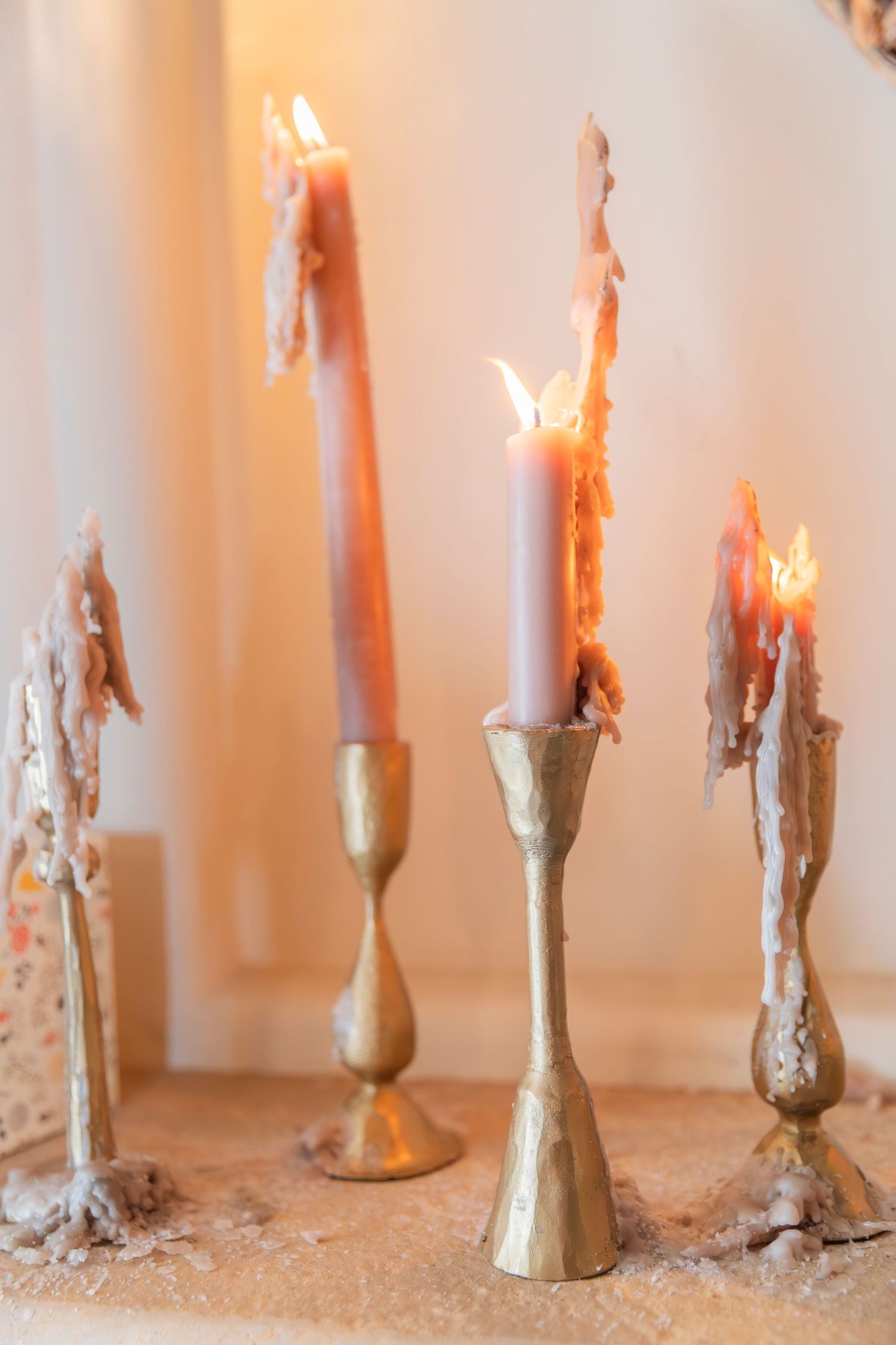 Wedding reception candlestick décor photographed by Magnolia Events & Photography