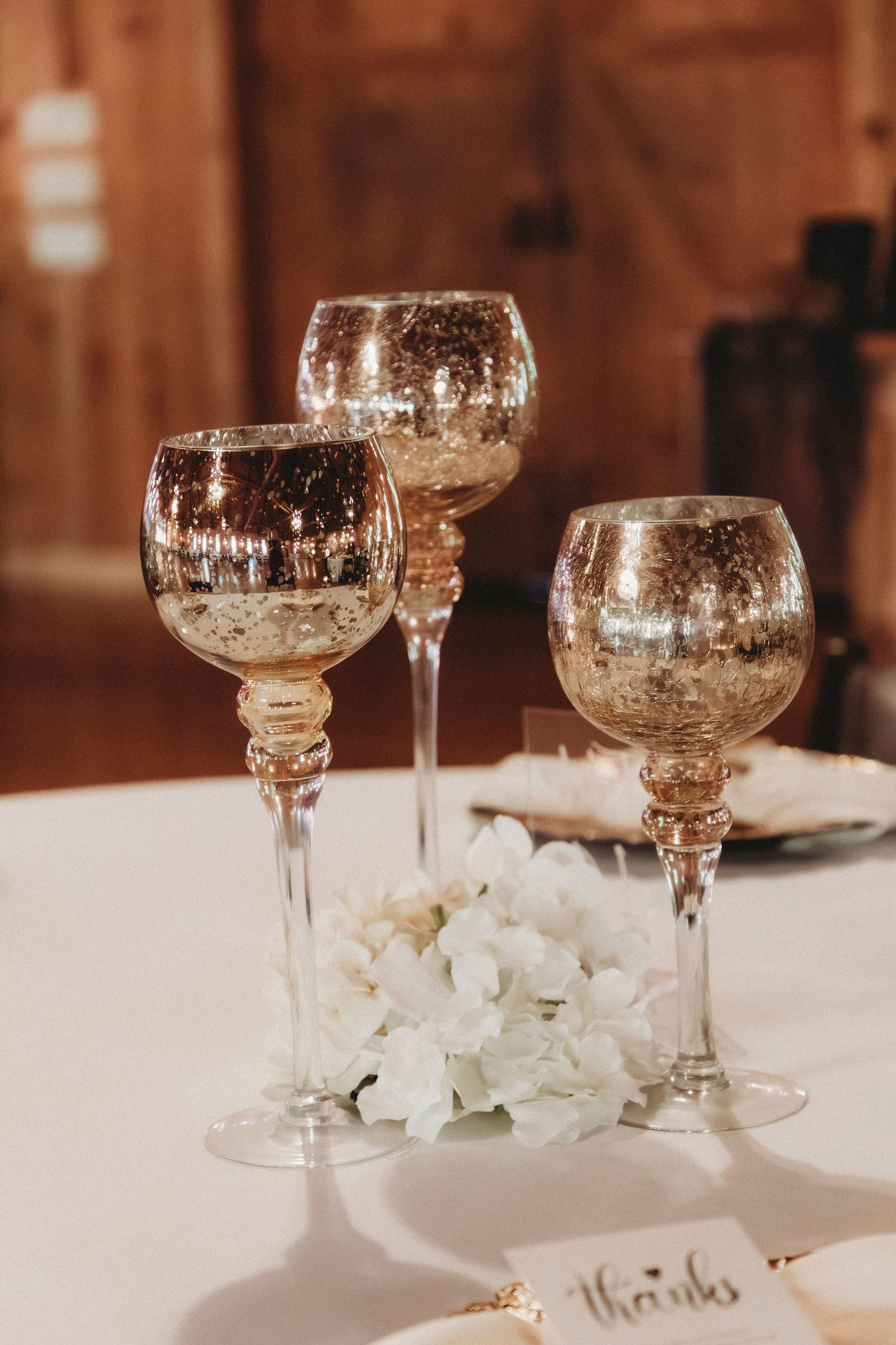 Table setting details photographed during wedding reception