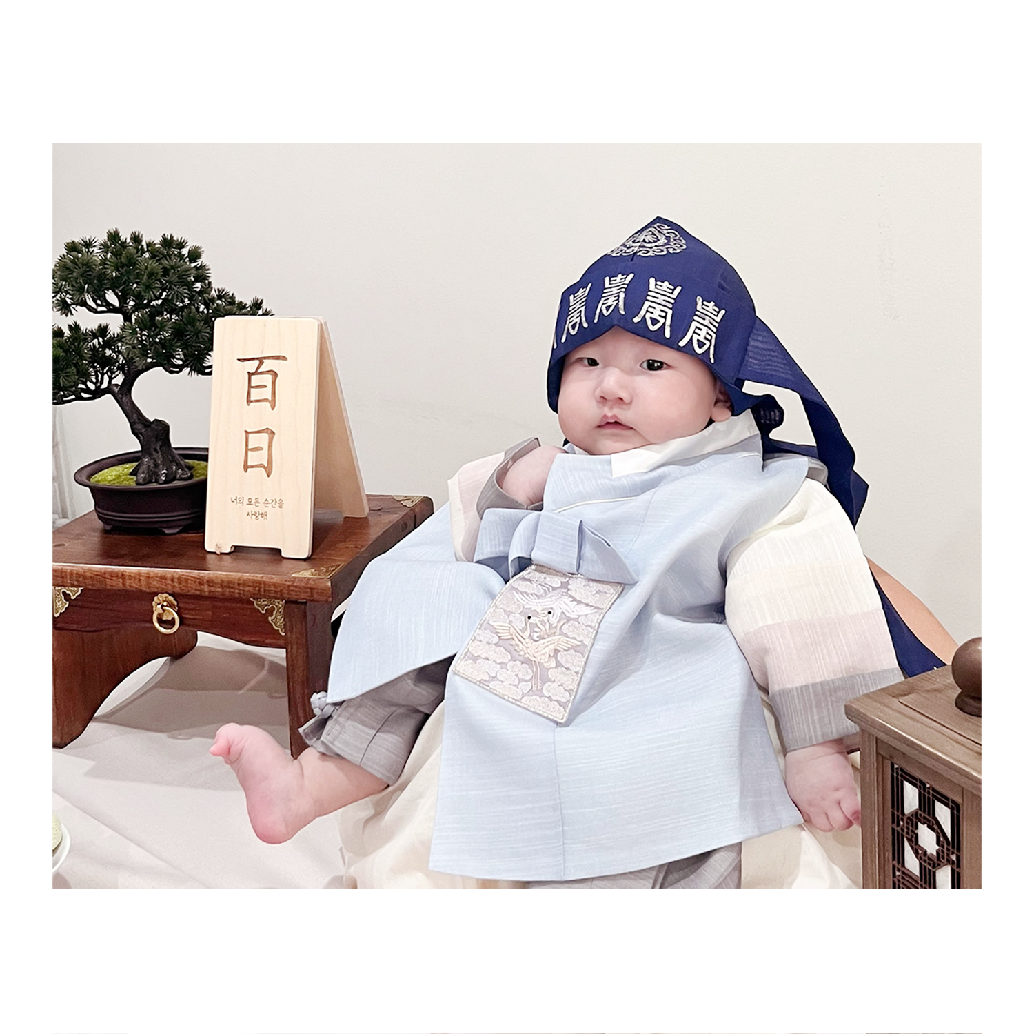 뉴욕 돌상 렌탈 남아 한복 돌잔치 클로즈업