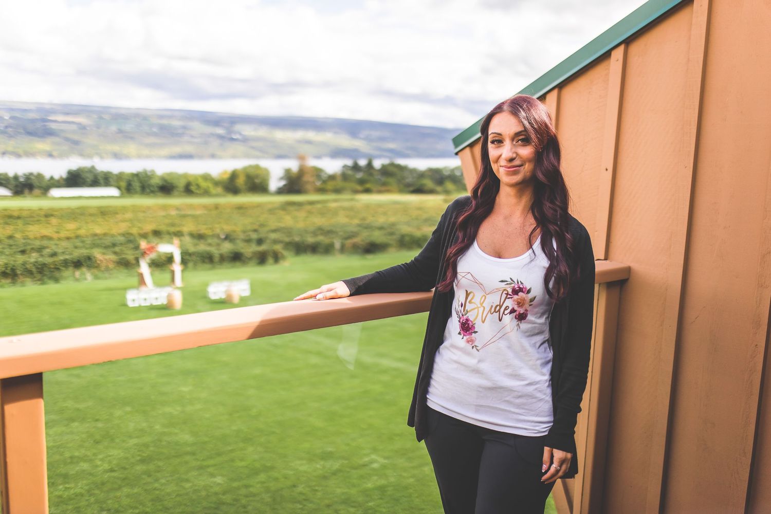 Scenic vineyard wedding venue with rolling hills and countryside views.