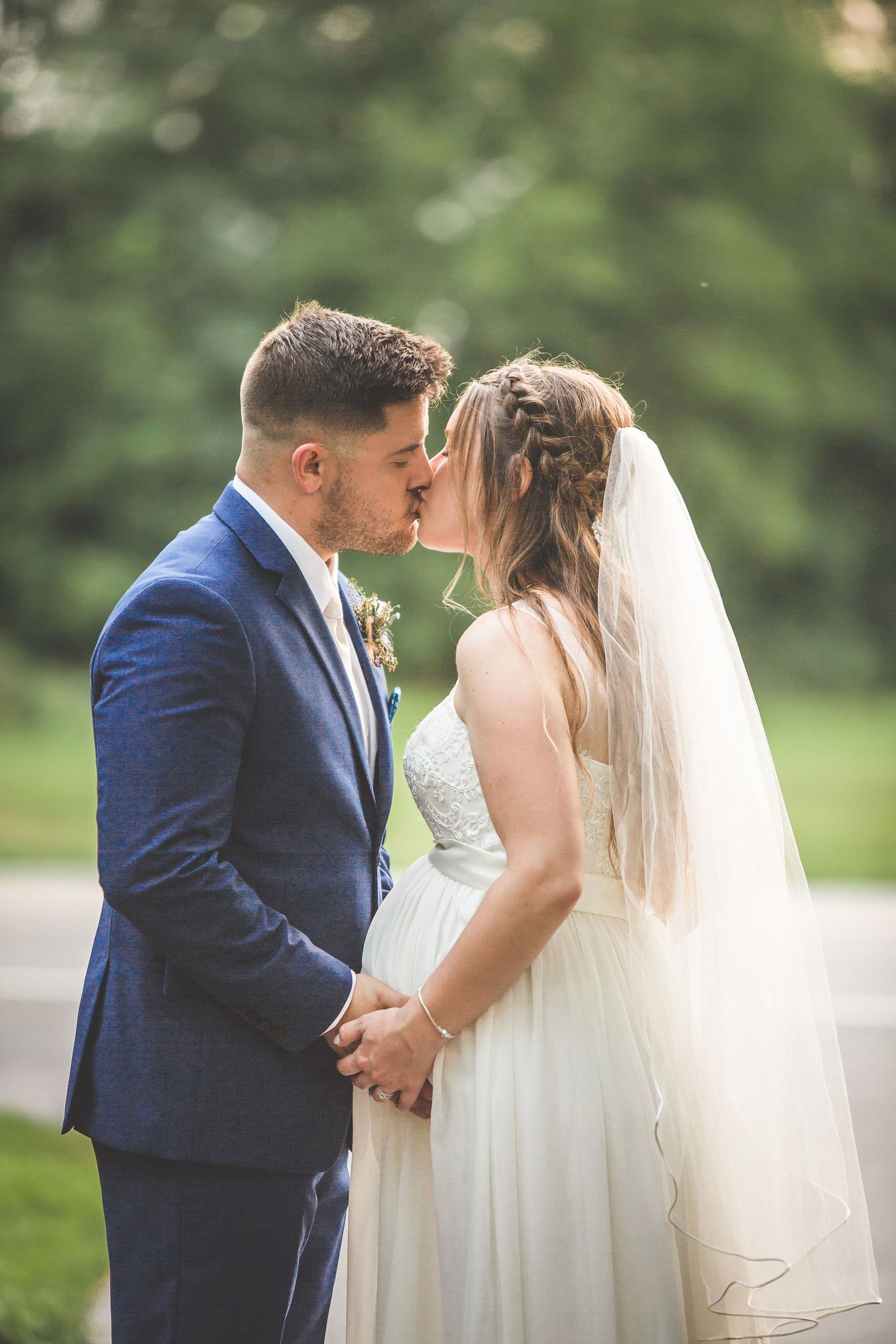 Sequence of romantic wedding moments captured in soft focus.