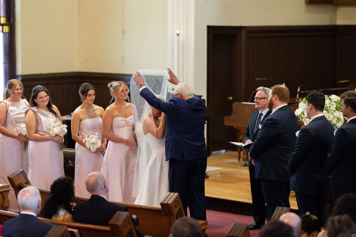 Dad In Cincinnati Ohio unveiling his daughter before send off