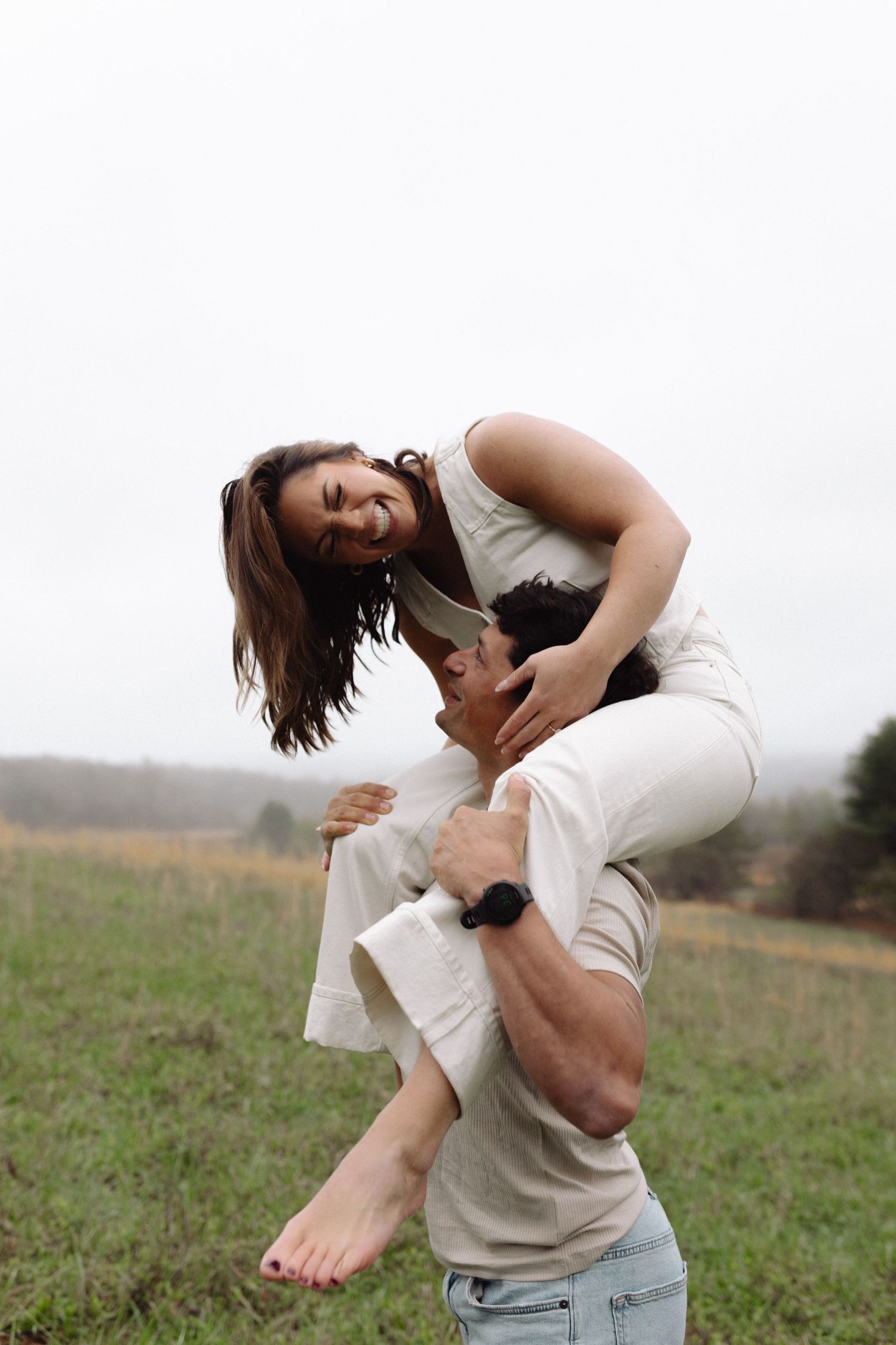 Cincinnati Ohio fun couple enjoy being in the moment while photographed