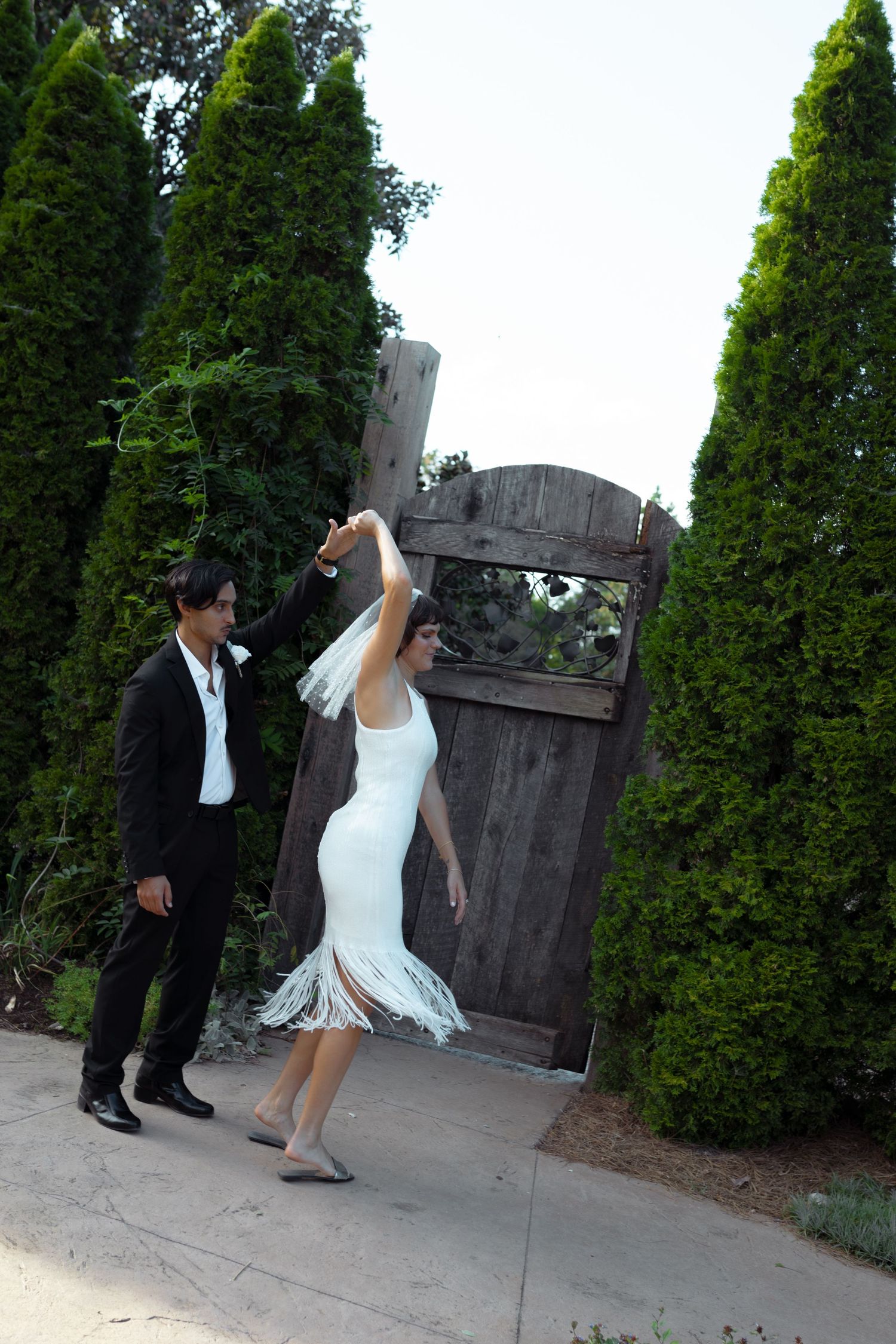 Bride and Groom spin for their Cincinnati Ohio wedding photos